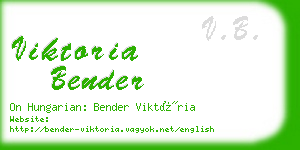 viktoria bender business card